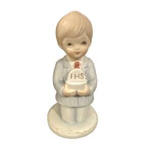 Lefton Hand Painted Boy Figurine The Christopher Collection 1987 Jesus Savior